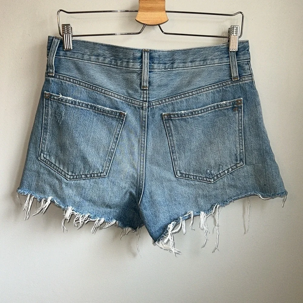 Madwell Relaxed Denim Shorts in Rosemount Wash: Destroyed Hem Edition SZ 27